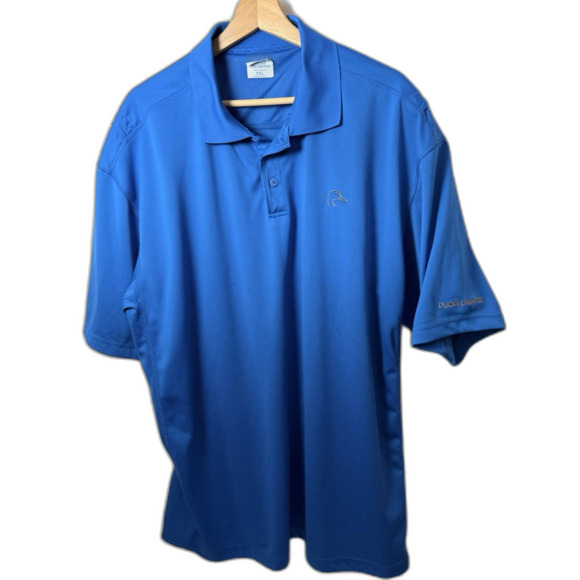 Ducks Unlimited Polo Shirt Mens XXL Blue Casual Golf Vented Classic Performance - Picture 1 of 8
